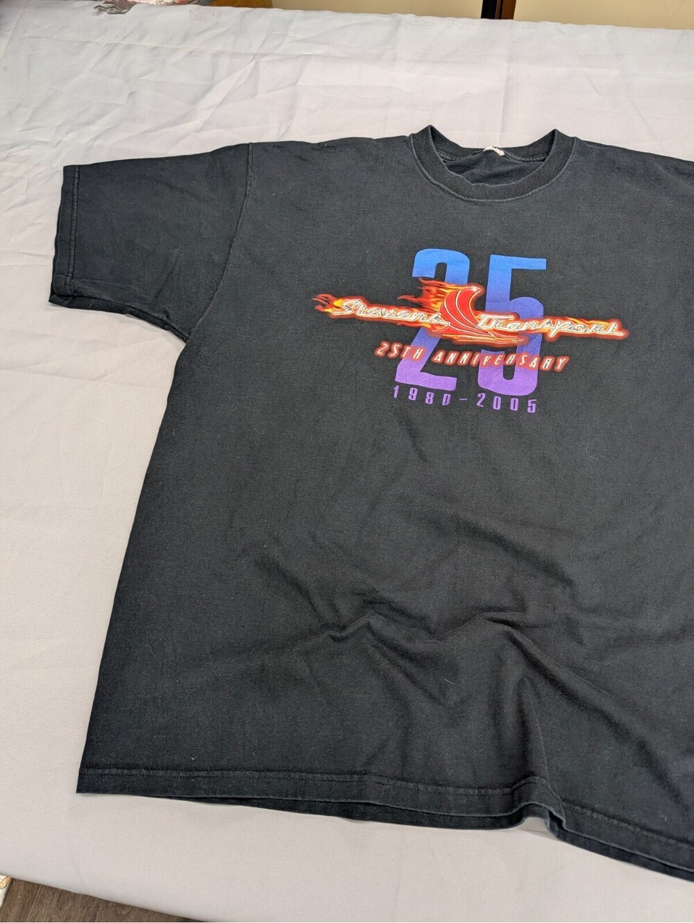 Stevens Transport 25th Anniversary Trucker T Shirt Black 2XL